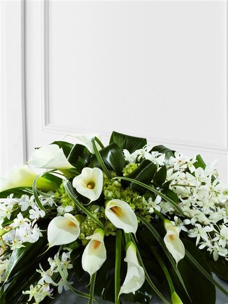 Calla Lily and Orchid Casket Spray