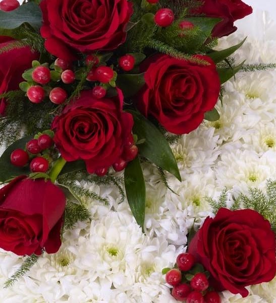 Classic Red and White Posy