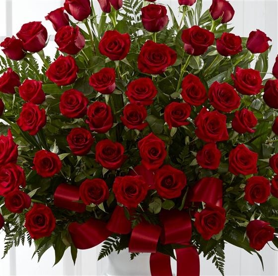 Extra Large Red Rose Service Arrangement