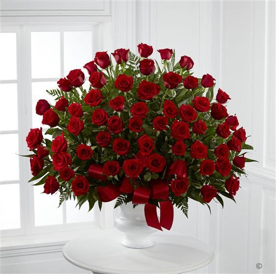 Extra Large Red Rose Service Arrangement