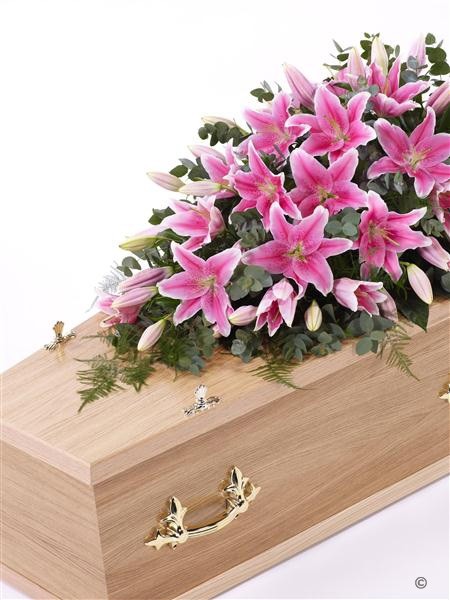 Lily Casket Spray   Pink