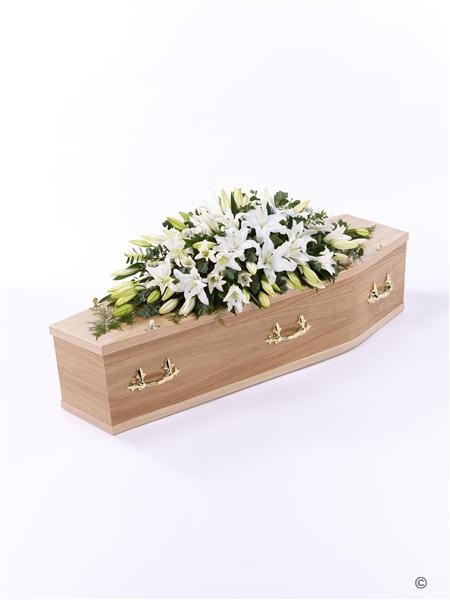 Lily Casket Spray   White