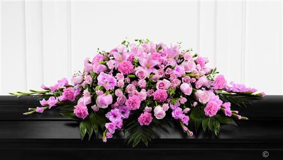 Mixed Casket Spray   Pink