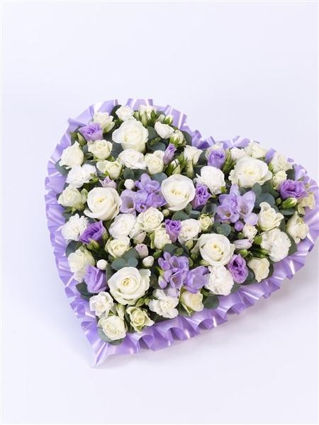 Pastel Heart   Lilac and White