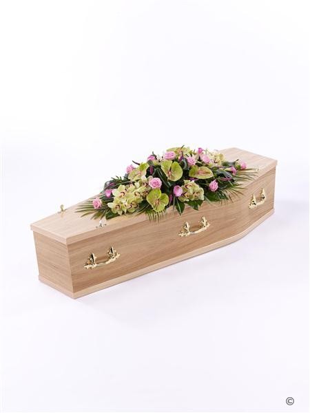 Rose, Orchid and Calla Lily Casket Spray