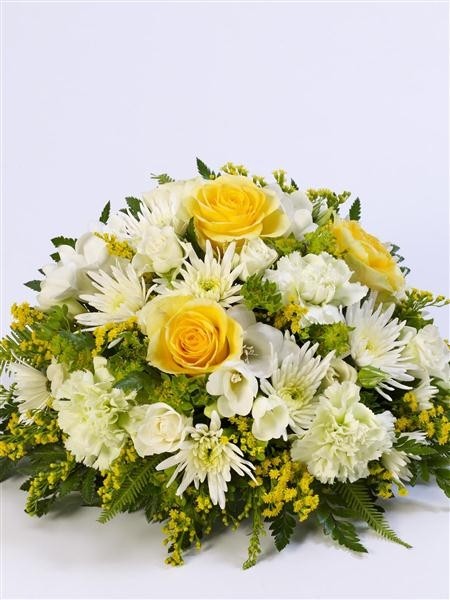 Rose and Freesia Posy   Yellow and White