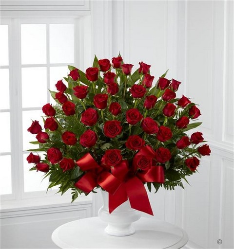 Large Red Rose Service Arrangement