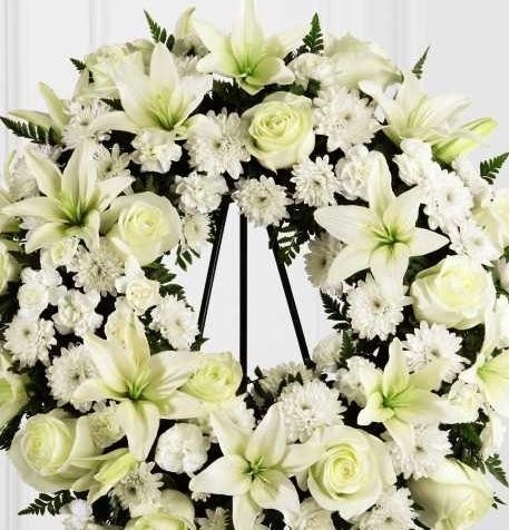 White Tribute Wreath