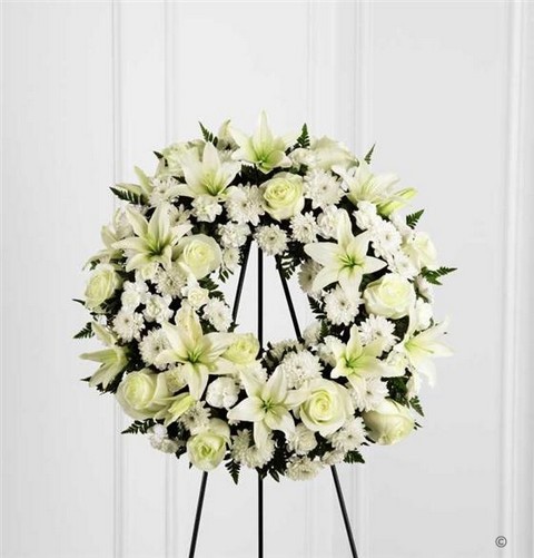 White Tribute Wreath